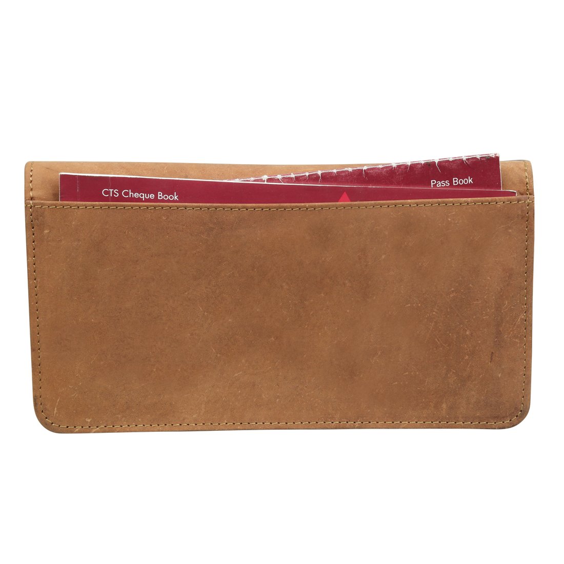 style98 unisex leather brown passport wallet
