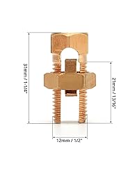QWORK Grounding Split Bolt, 50 Pieces 4 Gauge 8