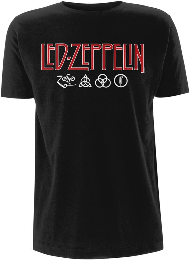 Live Nation Led Zeppelin Logo & Symbols T-Shirt Black