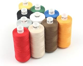 Ackermann 10.000m Nähgarn (10x 1.000m) Universal Nähgarn Farben-Mix in 10 Farben Stärke 120, Markengarn