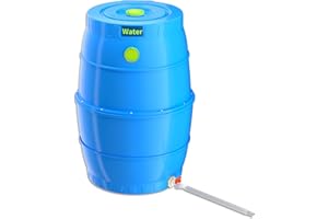 SQUEEZE master 50 Gallon Water Collection Barrel-Drinking Water Storage Barrel with Spigots-Emergency Water Supply System