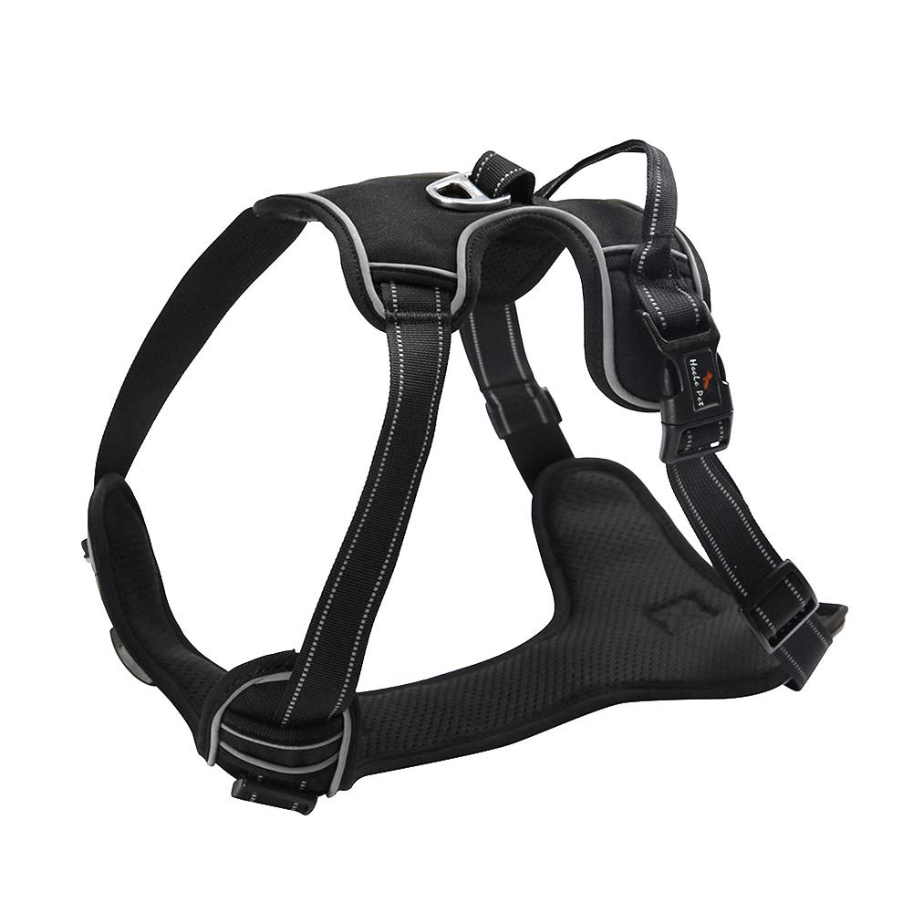Minishark Front Clip Control Dog Harness No Pull Adjustable X-Large Dog Car Harnesss with Handle Adjustable Reflective Breathable Mesh Lightweight Easy Control for Outdoor Walking