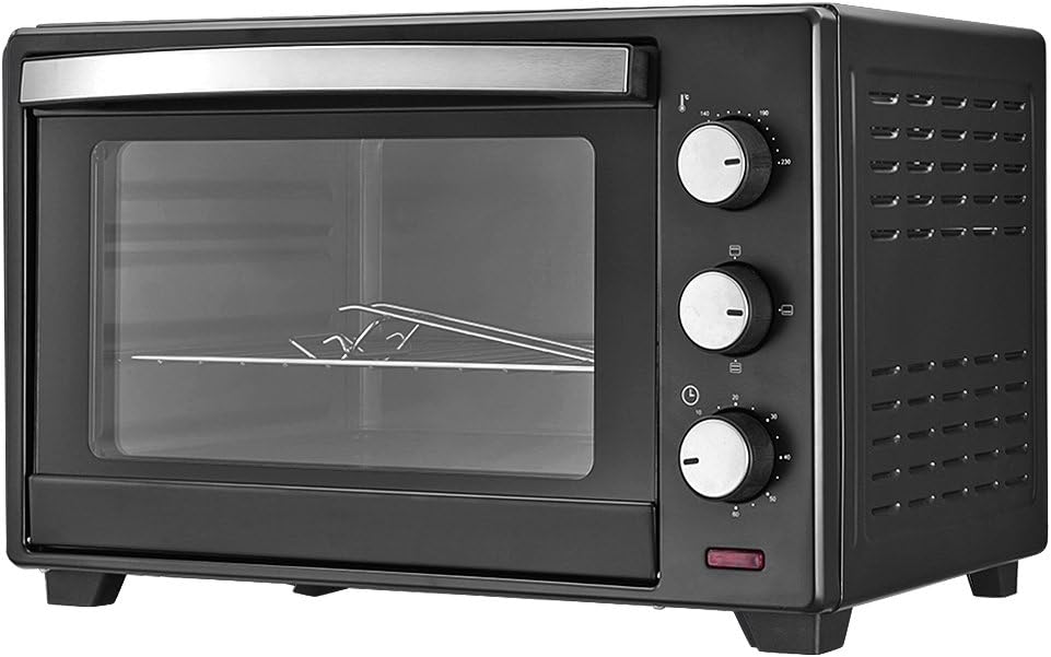 Mini Oven Black Table Top Grill 30 Litre 1600W with Wire Rack Baking