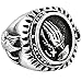 XAHH Jewelry Men's Stainless Steel Vintage Praying Hands Ring Black Silver 9
