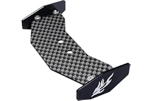 FACCNOY Lightweight Carbon Fiber RC Tail Wing Aluminum RC Rear Wing for Losi 1/24 Micro-B 2WD Buggy High-Performance Upgrade Parts (Black)