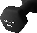 Athlyt Neoprene Dip Dumbbell Set 2 x 6kg Black view 3