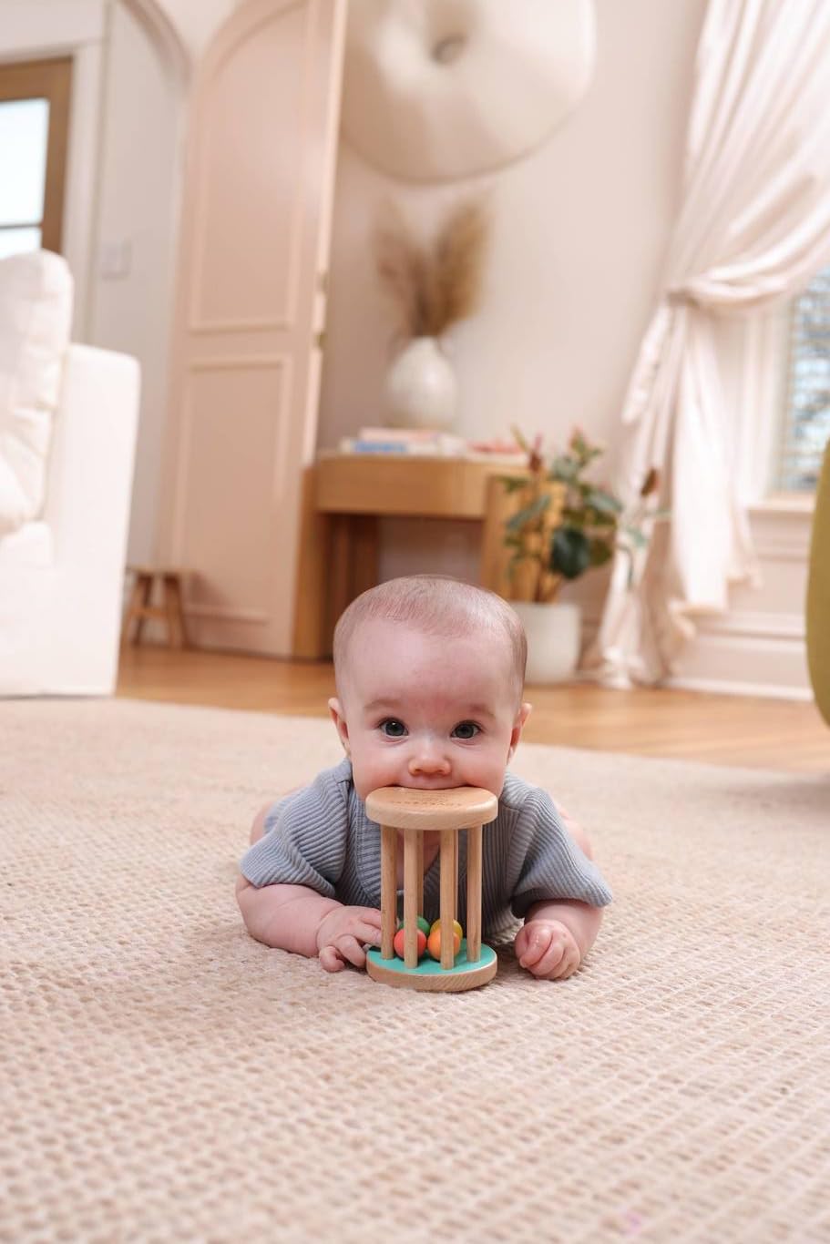 Lovevery, Montessori Rolling Rattle, Baby Rattle Starting at 12 Weeks