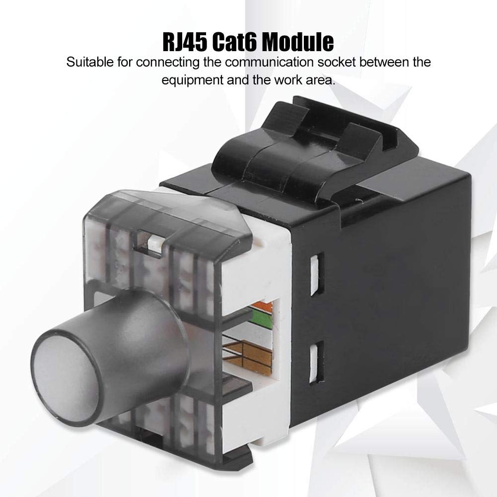 Cat 6 Keystone Jack RJ45 Module 3Pcs 180 Degree UTP Networks Information Connector Socket Adapter with Dustproof Cover - Image 4