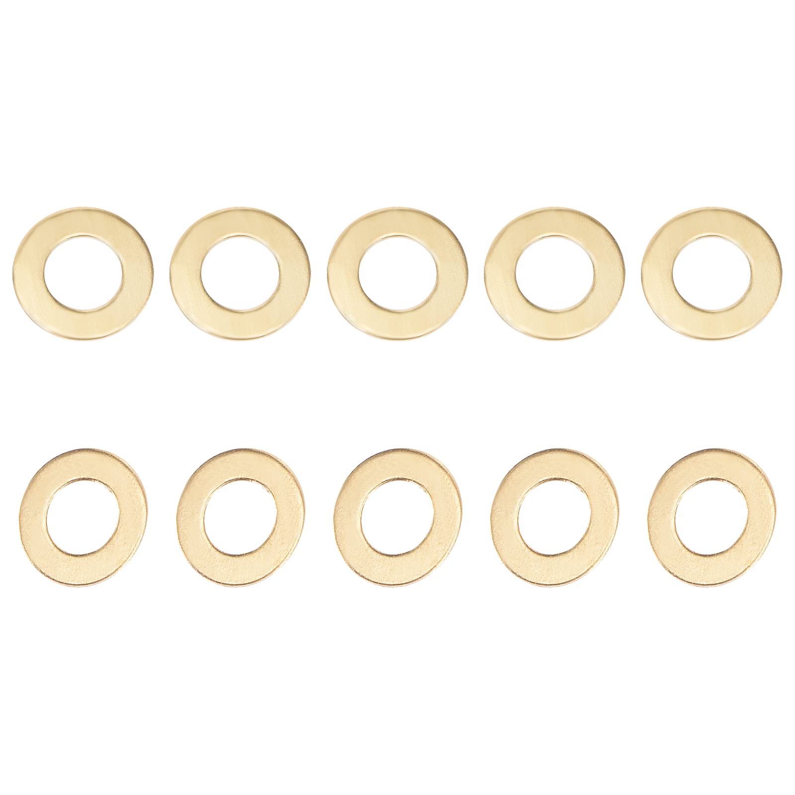 DTGN 4mmx8mmx0.5mm(IDxODxT) Flat Brass Sealing Washers - 100Pack - Good for Industrial Machinery M4 Screws - Brass Flat Ring Gaskets — image 1