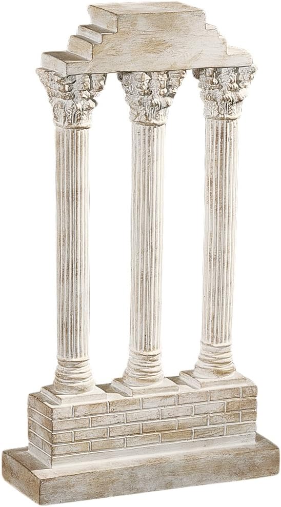 Design Toscano AH22818 Colonne du Temple des Dioscures, Blanc Cassé, 6.