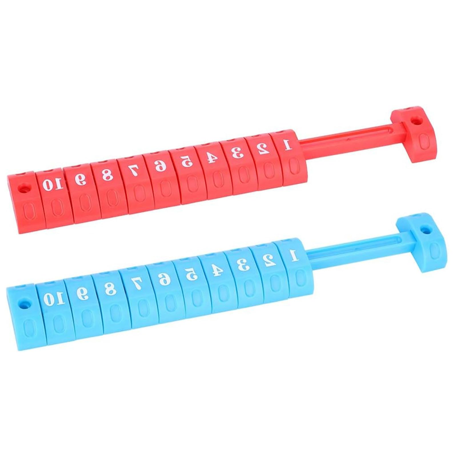 TRHDFW 2pcs Foosball scoring calculations 10 Numbers marking score counter indicator for Standard Football Tables (Red and Blue)