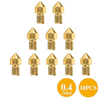 Amazon Com 10pcs 0 4mm Mk8 Nozzles 3d Printer Extruder Accessories For Creality Ender 3 5 Cr 10 10s S4 S5 And So On 10 Pcs Industrial Scientific