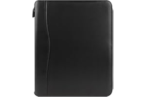 FRANKLIN COVEY FranklinCovey - FC Basics Spacemaker Ring-Bound Binder for FranklinCovey Planners | Simulated Leather Vinyl - Zipper Binder (Monarch, Black)