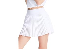 DEVOROPA Girls Pleated Tennis Skirt with Liner Shorts Youth Athletic Golf School Cheer Skirts Kids Teen Skorts Pockets