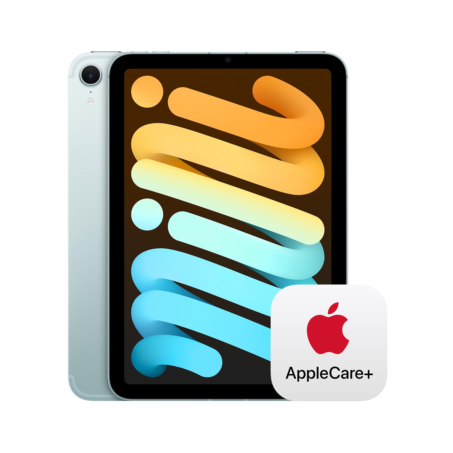 Apple iPad mini (A17 Pro): Apple Intelligence, 8.3-inch Liquid Retina Display, 128GB, Wi-Fi 6E + 5G Cellular, 12MP Front/12MP Back Camera, Touch ID with AppleCare+ (2 Years) — Blue Image