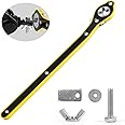 Car Jack Ratchet Wrench Tool 360° Swivel Jack Ratchet Wrench, Thickened Car Scissor Jack Ratchet Wrench with Long Handle, Universal Auto Labor-Saving Jack Ratchet Wrench with Conversion Head Adapter