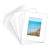 Golden State Art Pack of 25 White Pre-Cut 8x10
