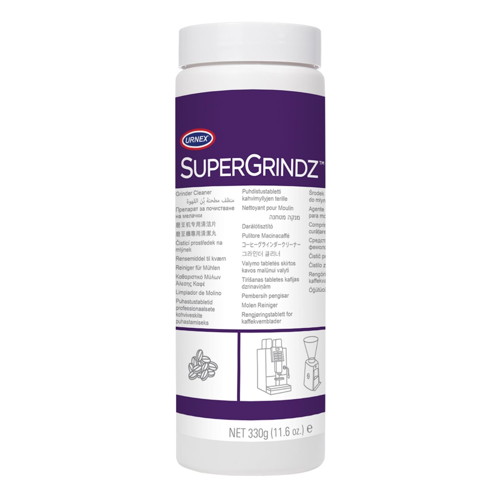 Urnex SuperGrindz Grinder Cleaning Tablets, 330g