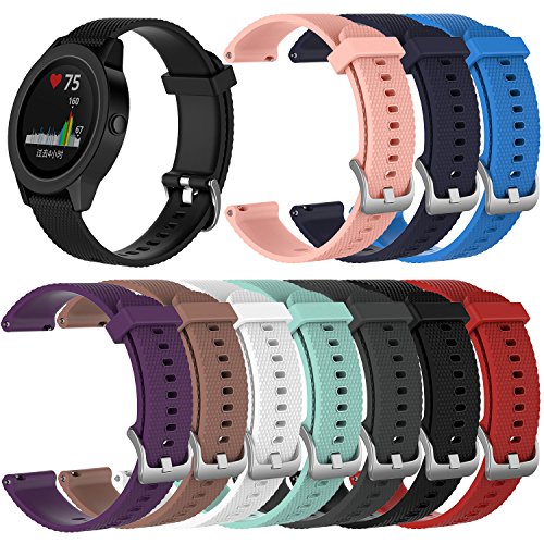 QGHXO Band for Garmin VivoActive 3, Soft Silicone Replacement