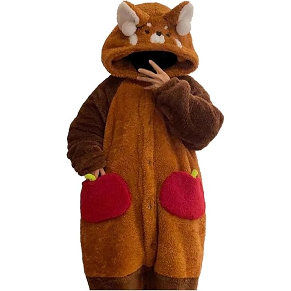 Amazon.com: DATORI Cute Warm Red Panda Hooded Pajama Set, Pocket