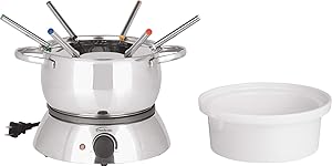 Trudeau Alto 3-in-1 Electric Fondue Set, 11-Piece, Silver