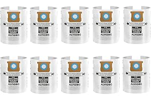 10 PCS Bundle Set 5-8 Gallon Vac Bags, ALYYDBG Type E 90661 9066100 9066133, Type H 90671 9067100 9067133 Dust bags