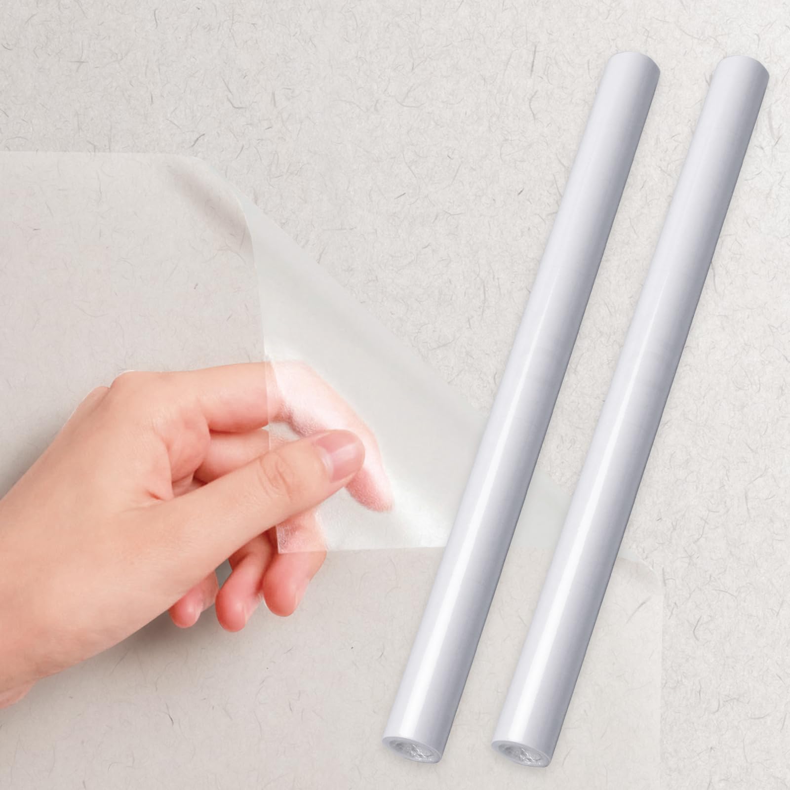 コモライフ 目立ちにくい壁紙保護シート 2.5m ×2個セット 半透明 落書き対策 貼り直し可能 貼るだけ簡単 カットOK シール リビング トイレ 洗面所 ペット ひっかきキズ 爪とぎ 汚れ 【サイズ：約幅44.5cm×長さ2.5m】商品画像