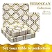 Silver Spoons Party Disposable 36 PC DINNERWARE Set Dinner Side Heavy Duty Paper Plates | for Upscale Wedding and Dining | Moroccan Collection, 18 Servings, Gold