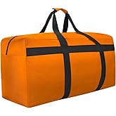 Sharmgoria XL Travel Duffle Bag Large Sports Gear Duffel Bags for Traveling Camping Moving and More (Orange 150L)