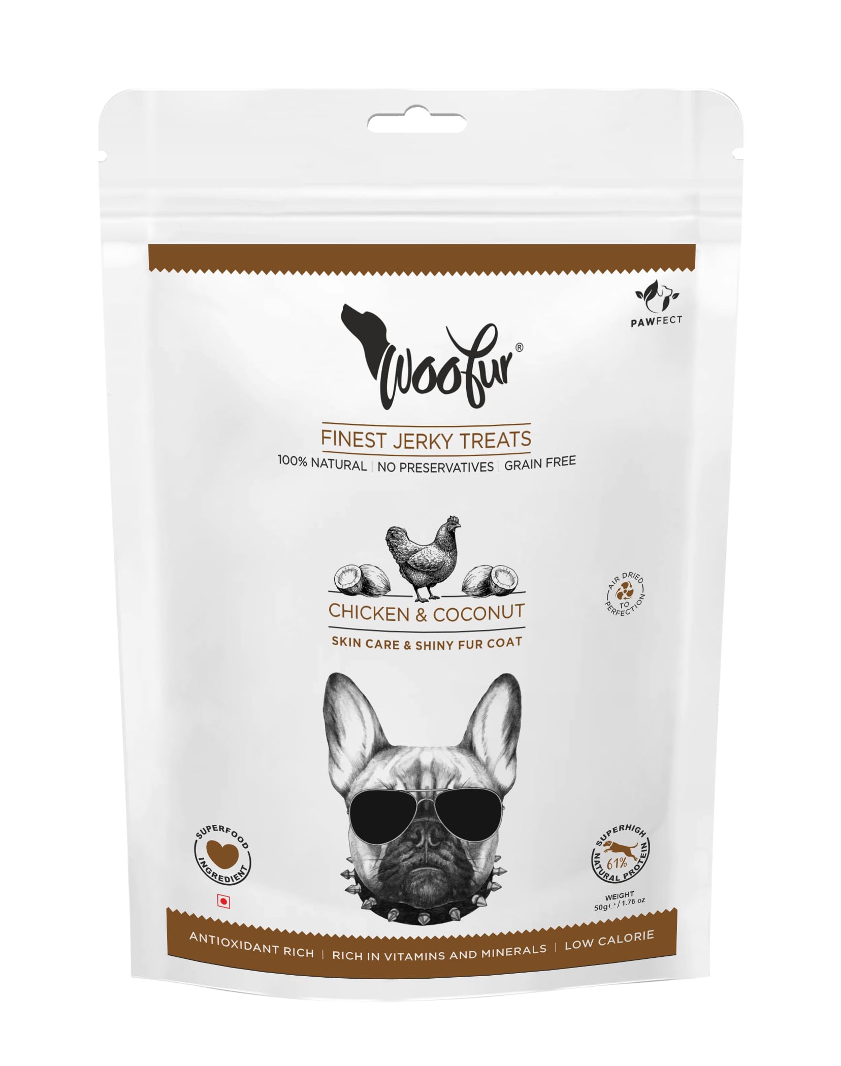 Jerky Treats: Chicken & Coconut (50g/1.76oz)