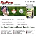 #1 Best All Natural Digestive Supplement for IBS Irritable Bowel Syndrome Stomach Bloating Gas Diarrhea Heartburn Acid Reflux Constipation Indigestion - RezVera 90 Capsules