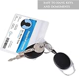 Vicloon 6 Pcs Badge Reel Retractable 70 cm Clips with Key Ring Belt Clip view 5
