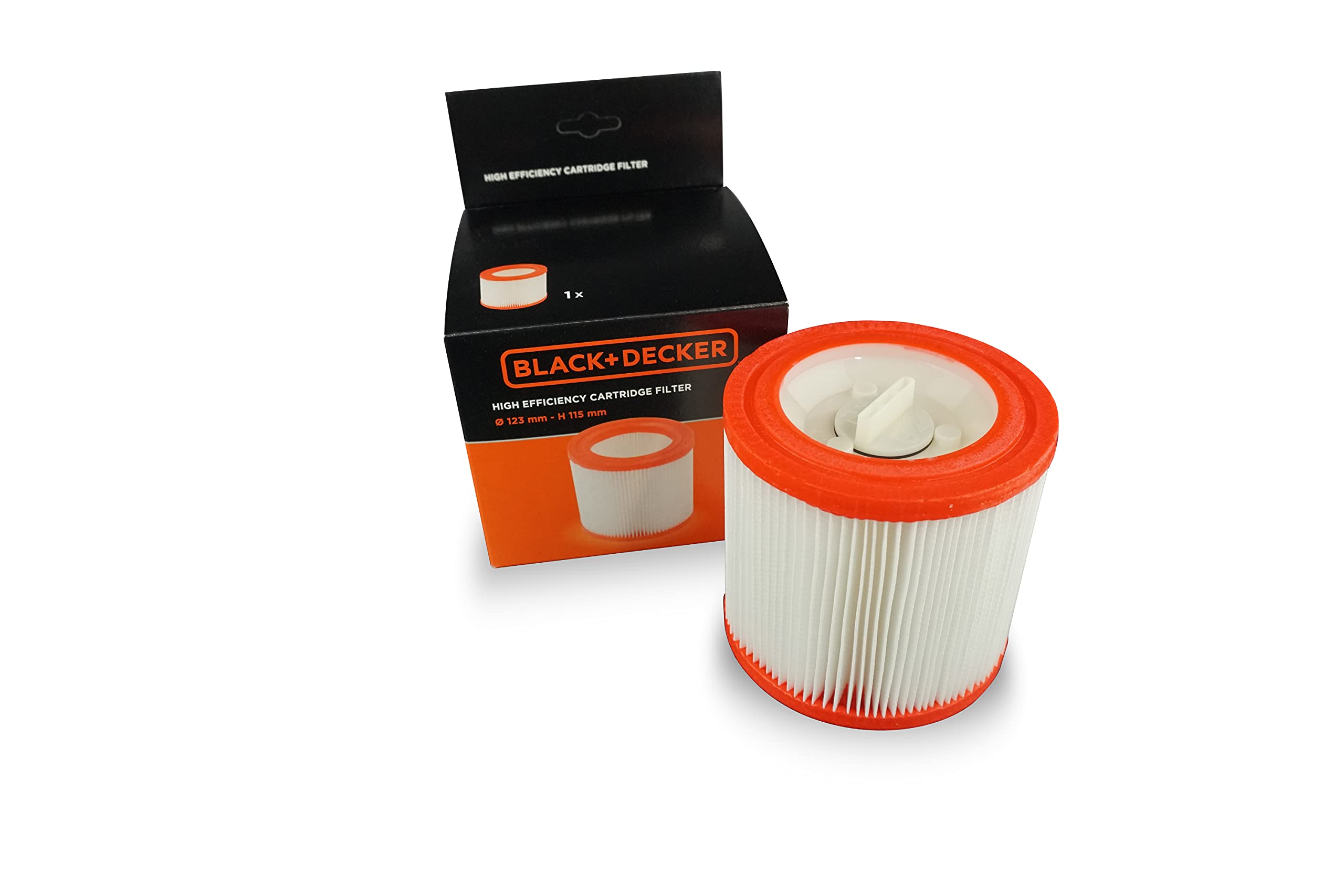 Black+Decker Cartridge filter with high separation rate for wet and dry vacuum cleaners