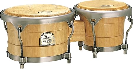 Pearl Elite 7 9 Natural Percussion Bongos Amazon De Musikinstrumente