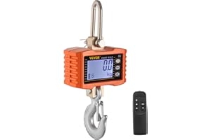 Mophorn Hanging Scale 1000KG (2200LBS) Orange Digital Industrial Heavy Duty Crane Scale with Accurate Reloading Spring Sensor