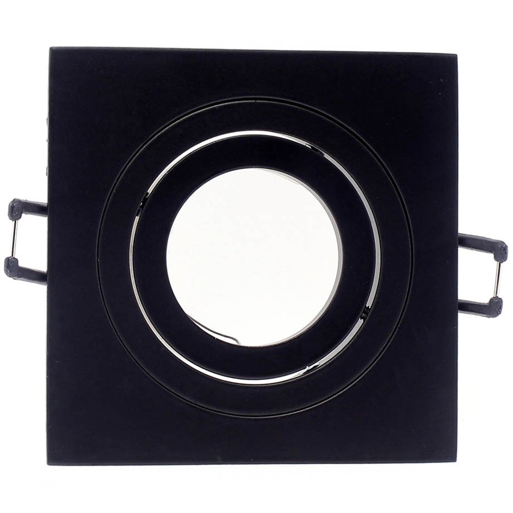 wonderlamp Classic Square Recessed Tilt GU10, black, 9.3 x 9.3 x 2.5 cm