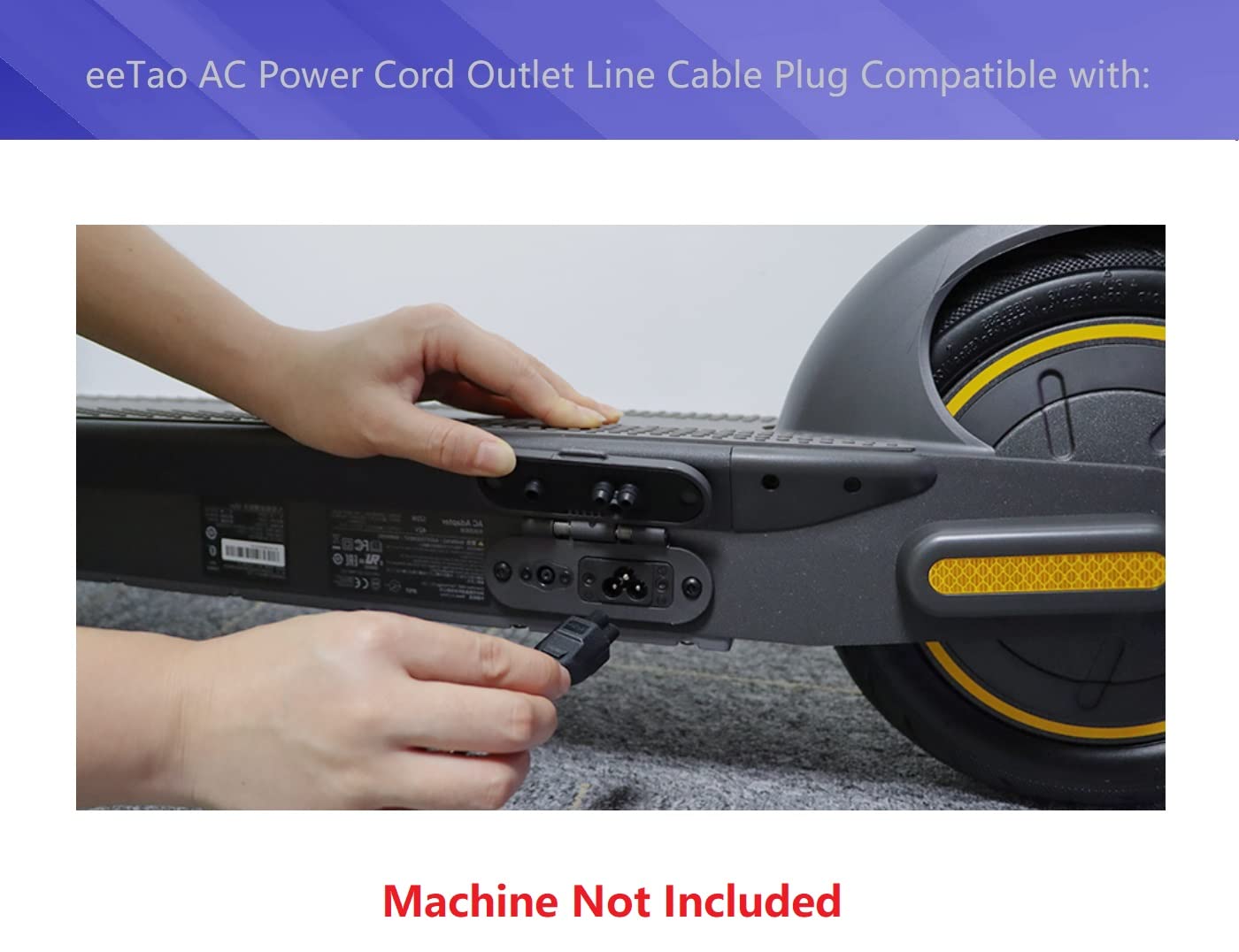 Fast Charging 6 Feet 3-Prong AC 120V Extra Long Cable Power Cord Charger Compatible with Segway Max Ninebot P65 G2 P65A P65E P65U P100 G30 G30P Max G3 Li-ion Battery Electric Scooter AA.00.0012.38