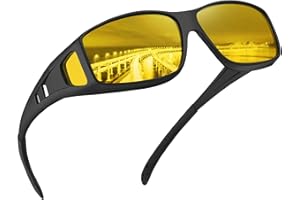 Tnnaiko Night Driving Glasses Night Vision Glasses Fit Over Glasses Sunglasses for Men Polarized Sunglasses