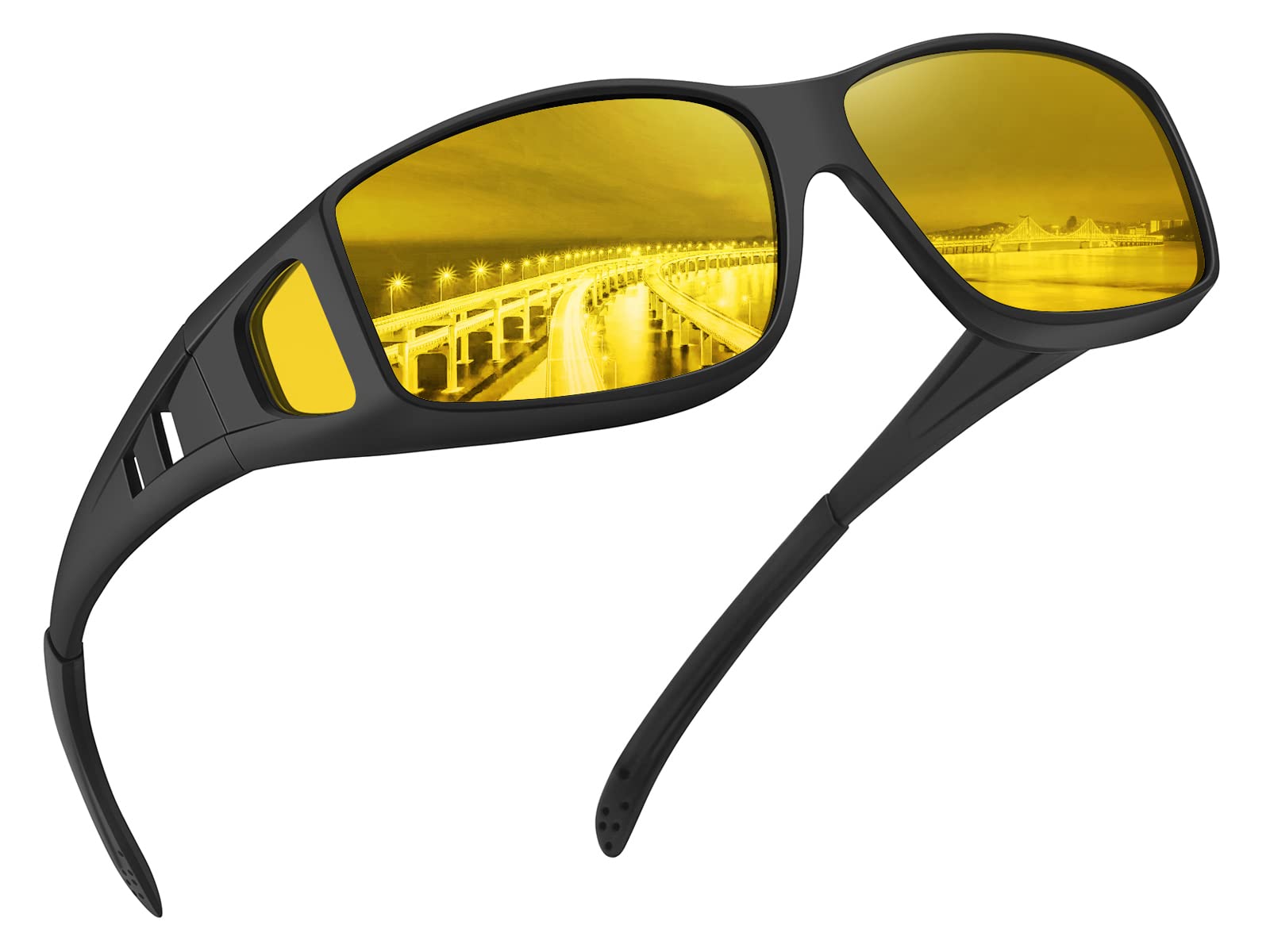 Photo 1 of Tnnaiko Night Driving Glasses Night Vision Glasses Fit Over Glasses Sunglasses for Men Polarized Sunglasses