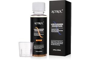 ACTROL Eyelash Cleanser Concentrate 100ml Banana Professional Lash Shampoo Foaming Cleanser DIY Non-lrritating Wash for Extensions Lashes with Salon Home Care-Makes 20 Bottles