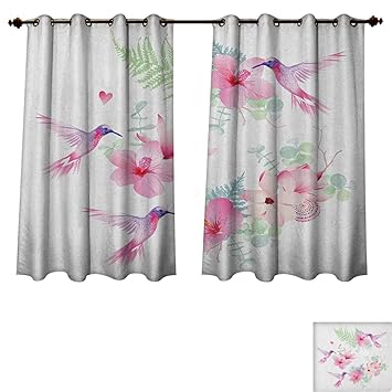 Amazon Com Hummingbirds Blackout Curtains Panels For Bedroom