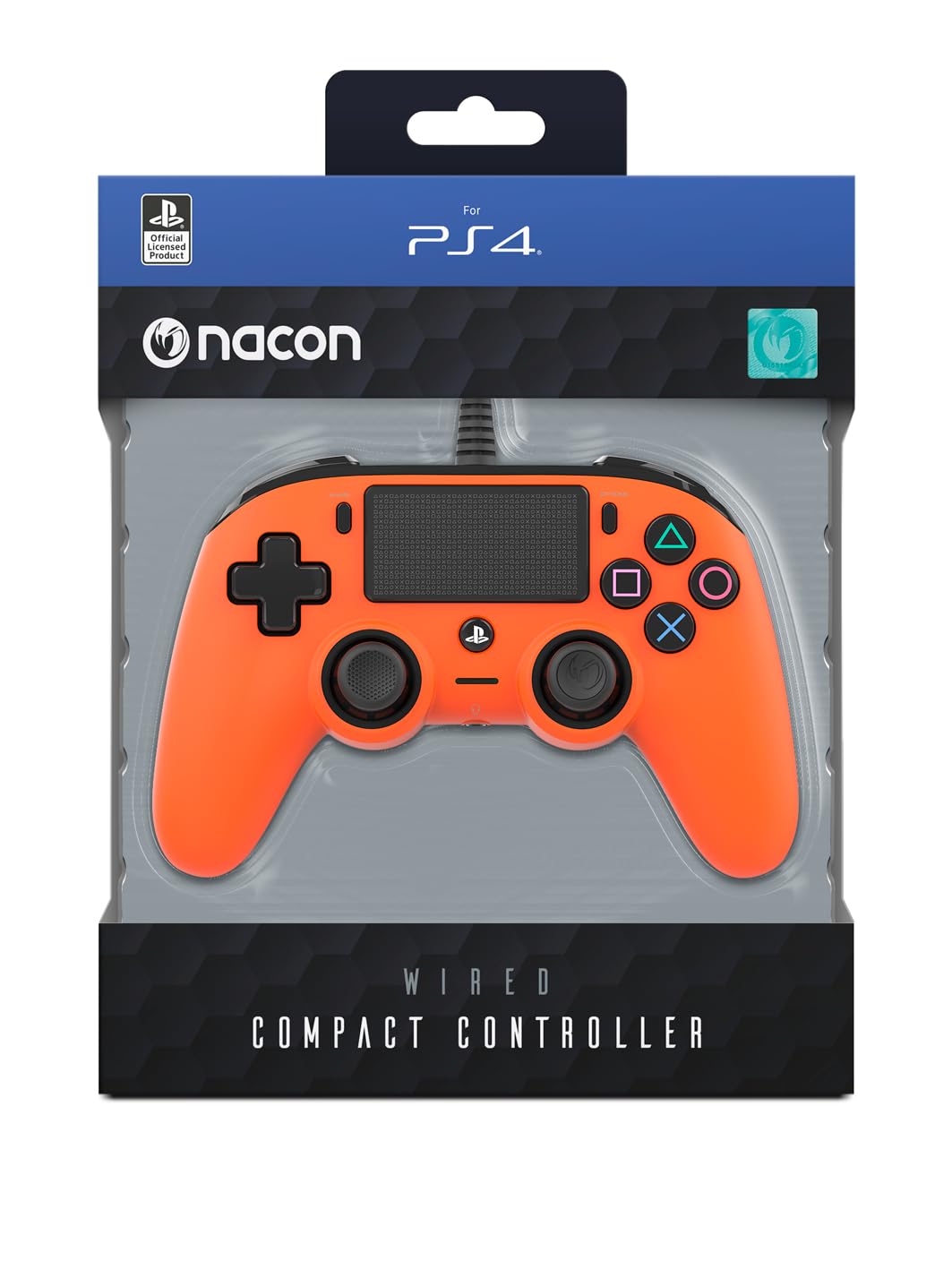 Nacon Oficial PS4 Wired Compact Controller - Orange
