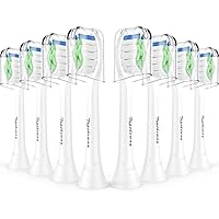 Replacement Brush Heads for Philips Sonicare DiamondClean Electric Toothbrush HX6063/64, Fit Plaque Control, Gum Health, FlexCare, HealthyWhite, Essence+ and EasyClean Phillips, 8 Pack by Toptheway
