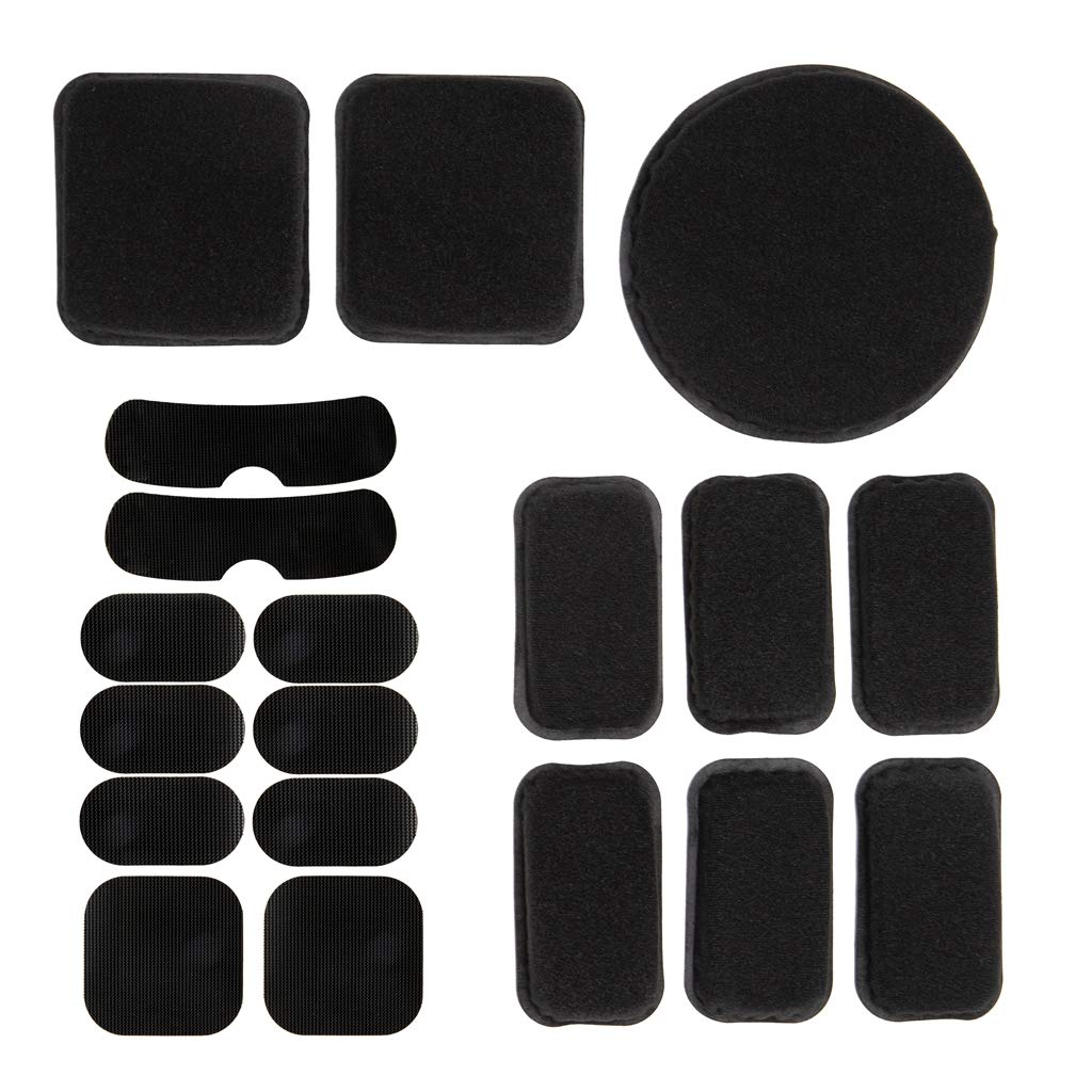 PAXLAMB Universal Airsoft Helmet Pads 19pcs/Set Tactical Helmet Replacement Foam Motorcycle Padding Kits Bicycle Bike Accessories Mats for Fast Mich CS ACH FMA USMC PASGT (Black 19pcs Memory Foam)
