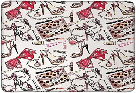 Girls gaming mouse pad Feminine Shoes Lipstic Perfume Accessory Fancy Items for Beauty Pattern Imagecustomizable mouse pad Pink Tan Black