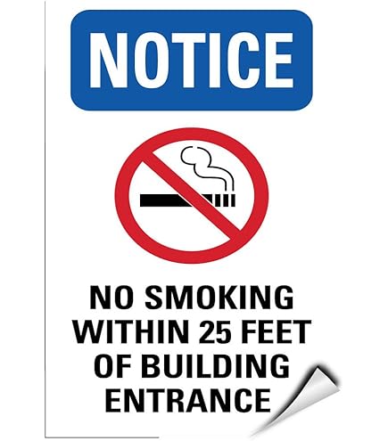 No Smoking Within 8 ft. Sign Zing Green Products