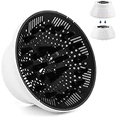 Universal Hair Diffuser Adaptable for Blow Dryers with D-1.5-Inch to 3.15-Inch Folded Hair Blow Dryer for Curly Hairs and Natural Wavy Hai(COLOR:white)