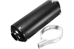 HARIFOGER 1.1" 28mm Exhaust Muffler With Clamp for 90cc 110cc 125cc 140cc 150cc 160cc 4 Wheeler ATV Quad Motorcycle Scooter Chinese Taotao Street Dirt Pit Bike Black