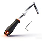 5.5 Inch Double Drop Leg Elevator Door Key 3/8 Diameter (Orange) | Elevator Key, Heavy Duty Steel Emergency Elevator Drop Key , Universal Elevator Door Key，Equipped with a Handle