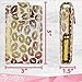 Celljoy Case for LipSense, Younique, Kylie Cosmetics, Liquid Lipsticks and Lip Gloss with Mirror - Fits 4 Tubes Mirror Card Slot - Travel Purse Storage (White Glitter Gold Lips)